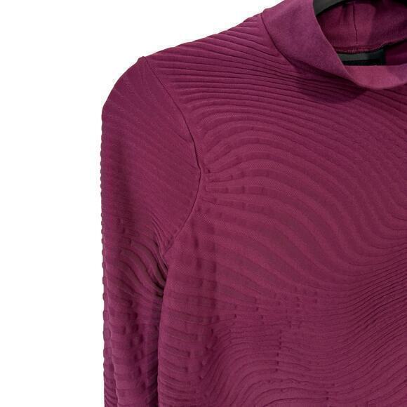 Nike City Ready Running Top Mock‎ Neck Burgundy Size S - Picture 2 of 6